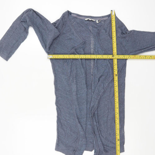 FatFace Women's Blue Cotton Long Sleeve Open Cardigan Size 8