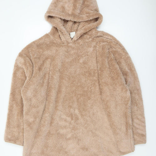 H&M Women’s Beige Hooded Pullover Fleece Hoodie Size M