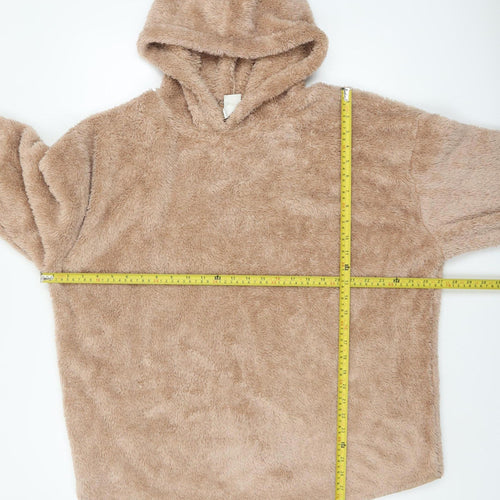 H&M Women’s Beige Hooded Pullover Fleece Hoodie Size M
