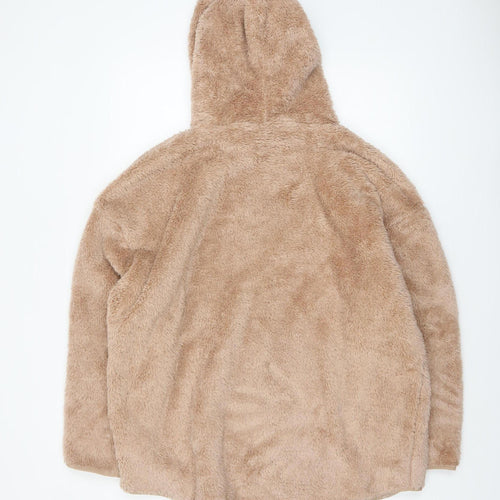 H&M Women’s Beige Hooded Pullover Fleece Hoodie Size M