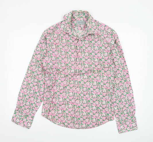 Camicie Women's Multicoloured Floral Cotton Long Sleeve Button-Up Shirt S