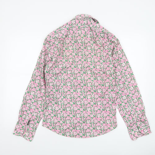 Camicie Women's Multicoloured Floral Cotton Long Sleeve Button-Up Shirt S