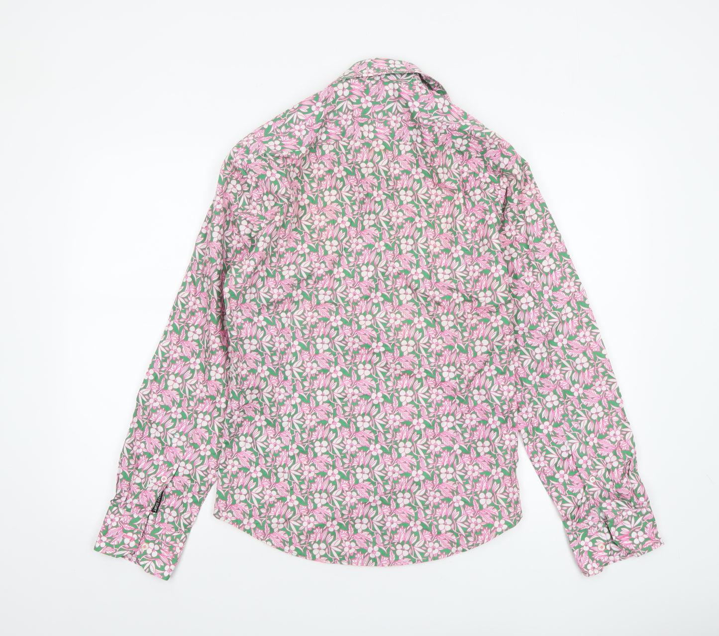 Camicie Women's Multicoloured Floral Cotton Long Sleeve Button-Up Shirt S