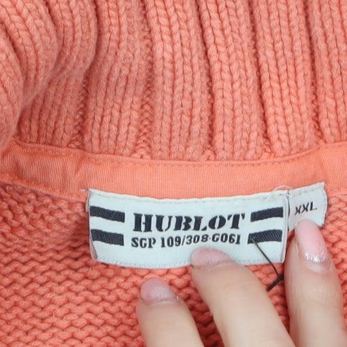 Hublot Women’s Pink 2XL Full Zip Cotton Knit Jumper