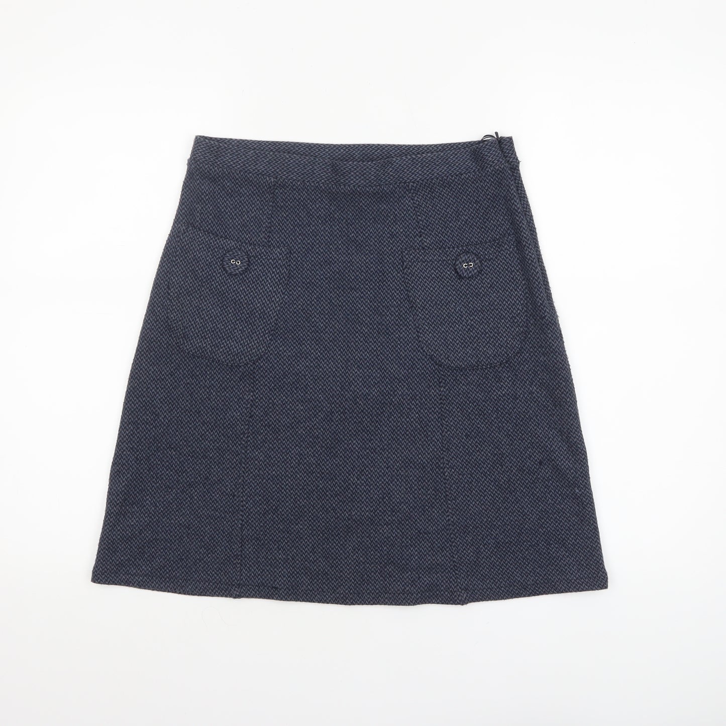 Pepperberry Women Blue A-Line Tweed Knee Length Skirt Size 8