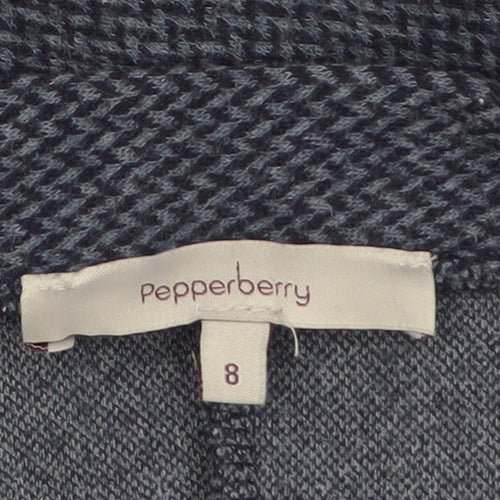 Pepperberry Women Blue A-Line Tweed Knee Length Skirt Size 8