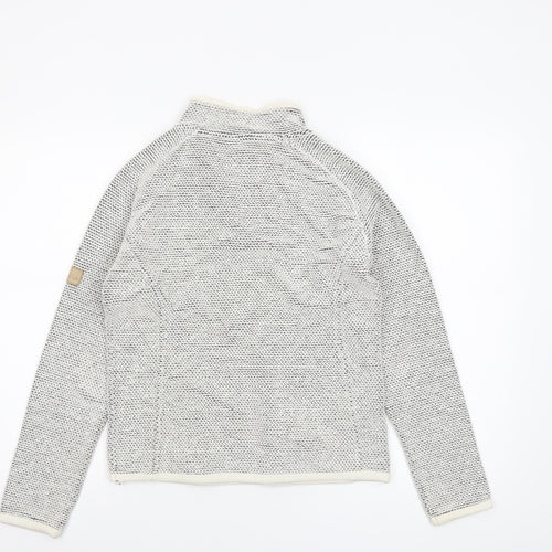 Weird Fish Women's Beige Henley Sweatshirt Small Cotton Blend Casual Pullover