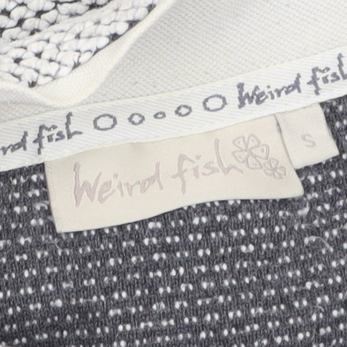 Weird Fish Women's Beige Henley Sweatshirt Small Cotton Blend Casual Pullover