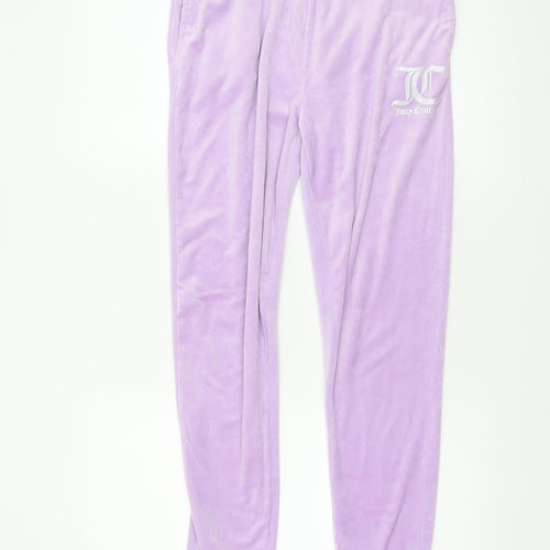 Juicy Couture Girls Purple Velour Jogger Trousers 15-16 Years