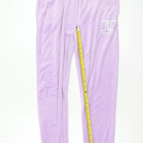 Juicy Couture Girls Purple Velour Jogger Trousers 15-16 Years
