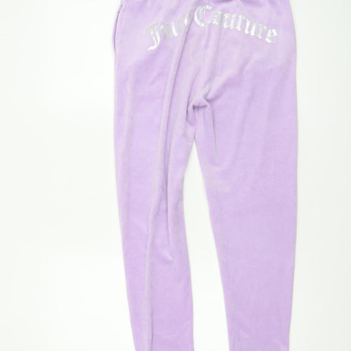 Juicy Couture Girls Purple Velour Jogger Trousers 15-16 Years
