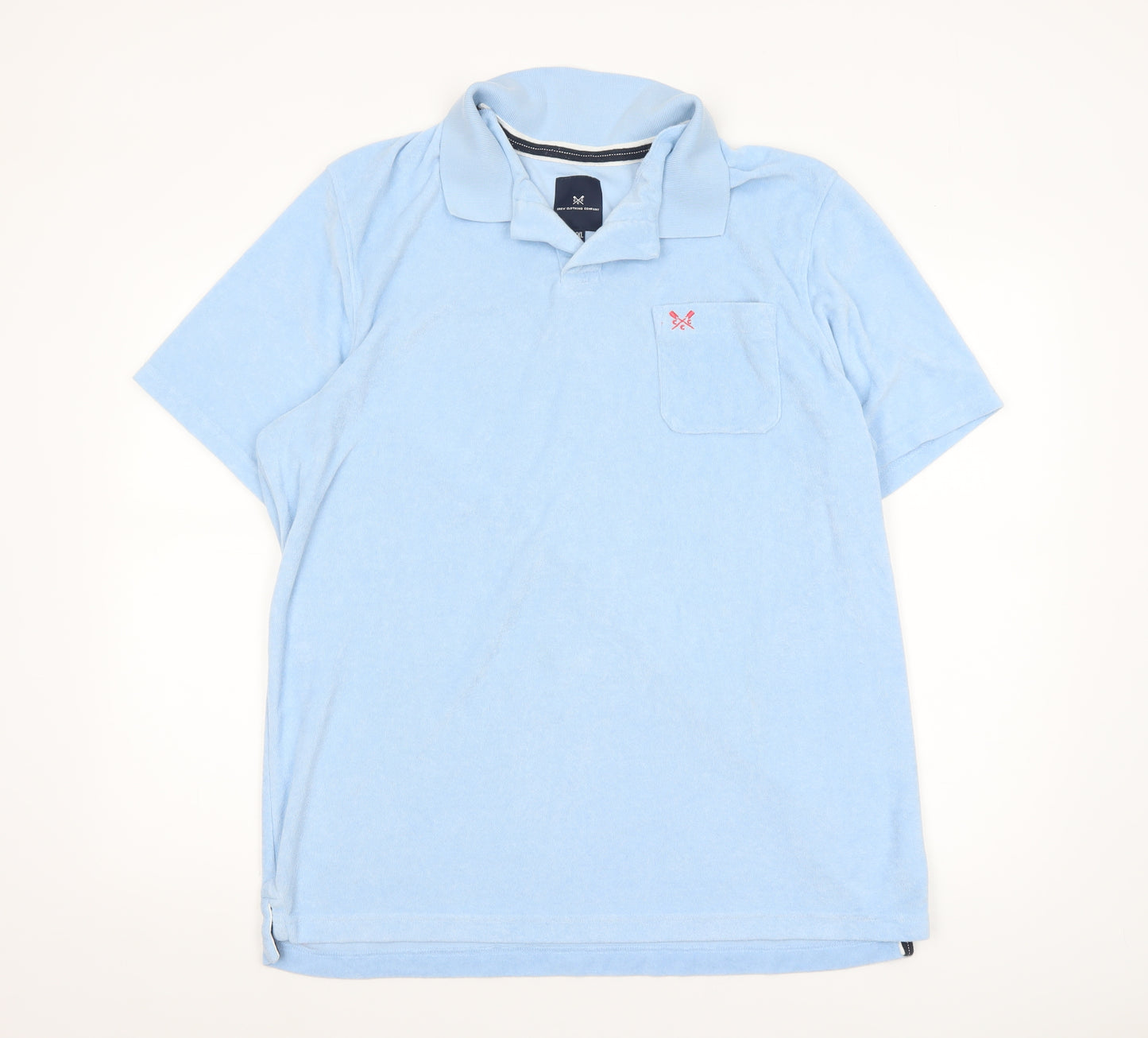 Crew Clothing Company Mens Blue 2XL Cotton Short Sleeve Polo Shirt