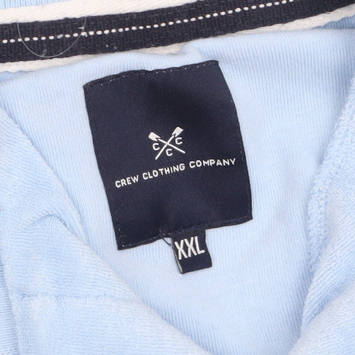 Crew Clothing Company Mens Blue 2XL Cotton Short Sleeve Polo Shirt