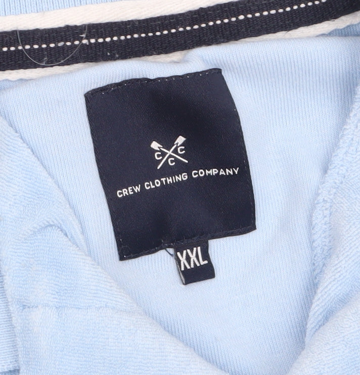 Crew Clothing Company Mens Blue 2XL Cotton Short Sleeve Polo Shirt