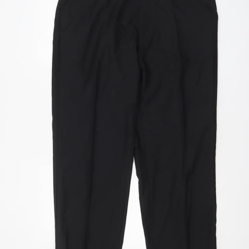 Marks and Spencer Men Black Wool Silk Dress Pants 32W 31L Classic Fit