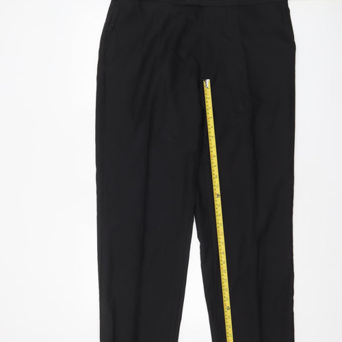 Marks and Spencer Men Black Wool Silk Dress Pants 32W 31L Classic Fit