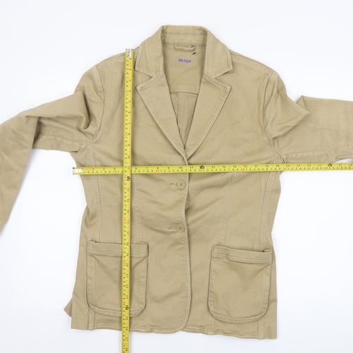 Wolsey Women's Beige Cotton Blend Blazer Jacket Size 14