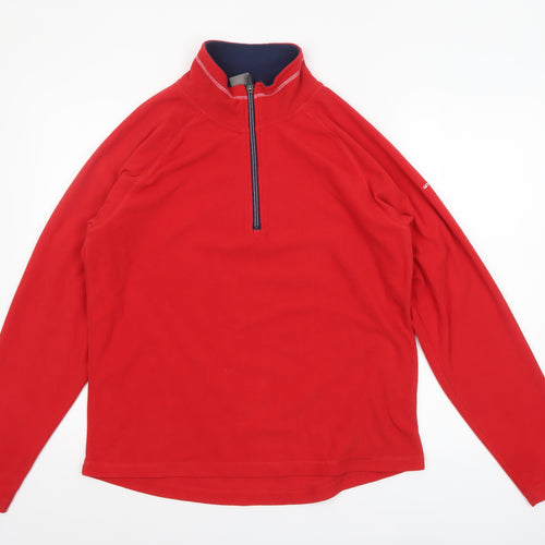 Trespass Women's Red XL 1/2 Zip Fleece Sweatshirt Outdoor Pullover