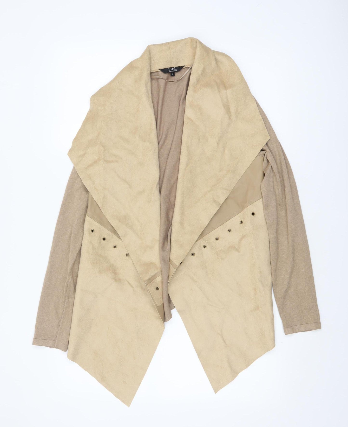 Star by Julien Macdonald Women’s Beige Faux Suede Open Jacket Size 10