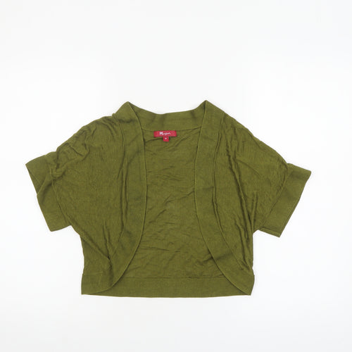 Monsoon Women Green Short Sleeve Knit Shrug M