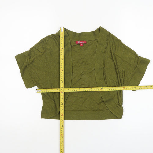 Monsoon Women Green Short Sleeve Knit Shrug M