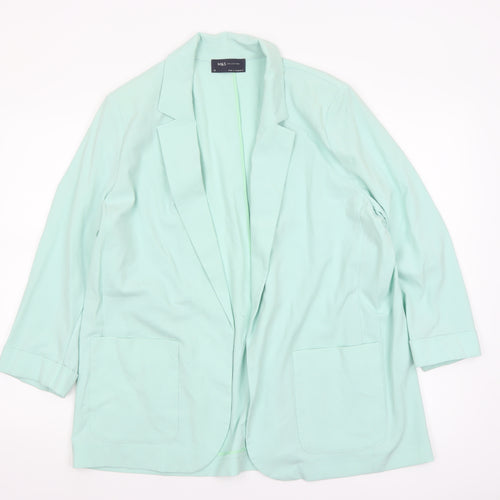 Marks and Spencer Women's Mint Green Regular Fit Blazer Size 18