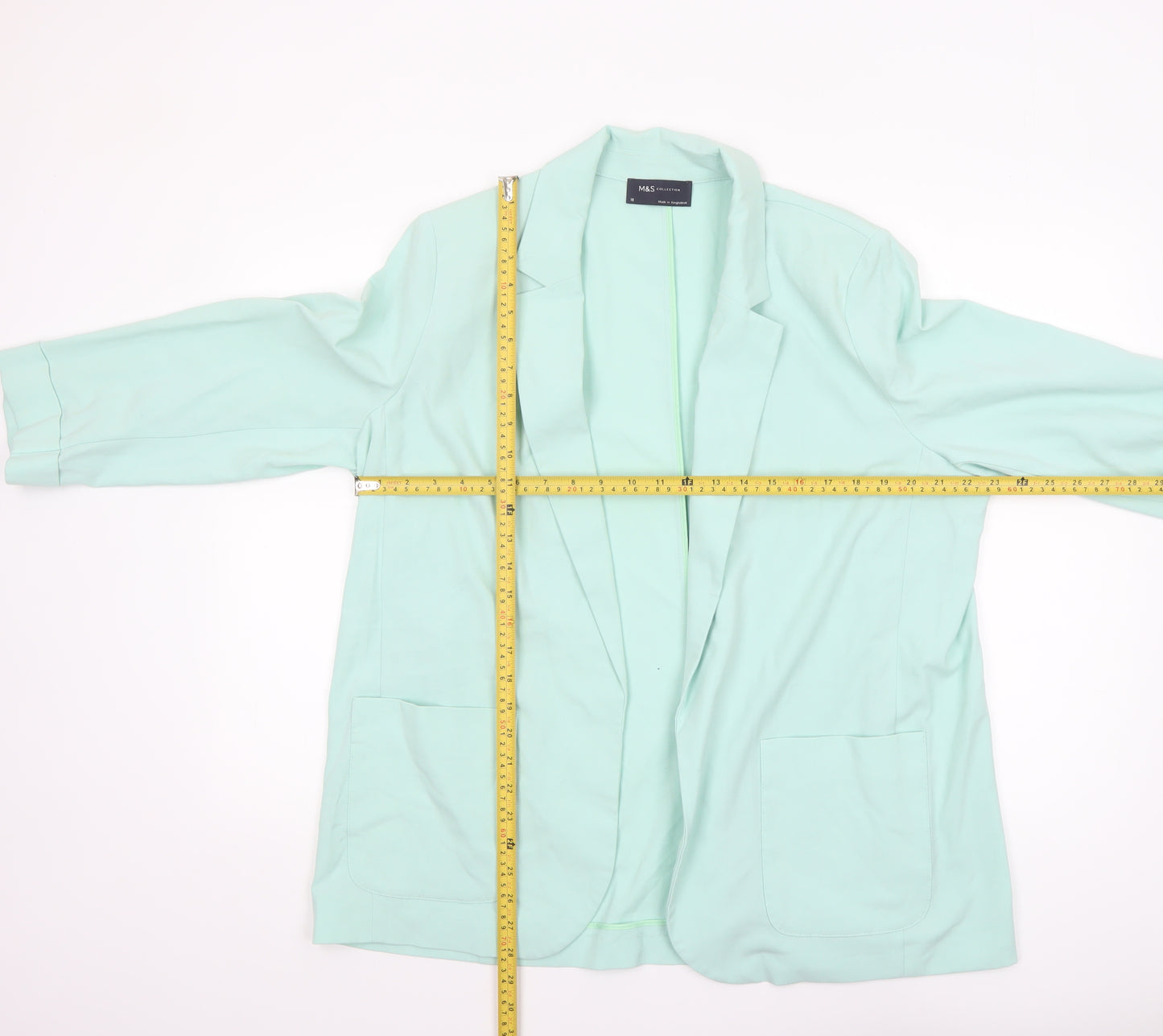 Marks and Spencer Women's Mint Green Regular Fit Blazer Size 18