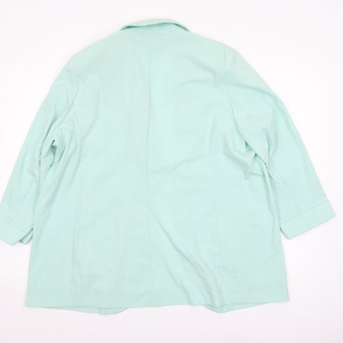 Marks and Spencer Women's Mint Green Regular Fit Blazer Size 18