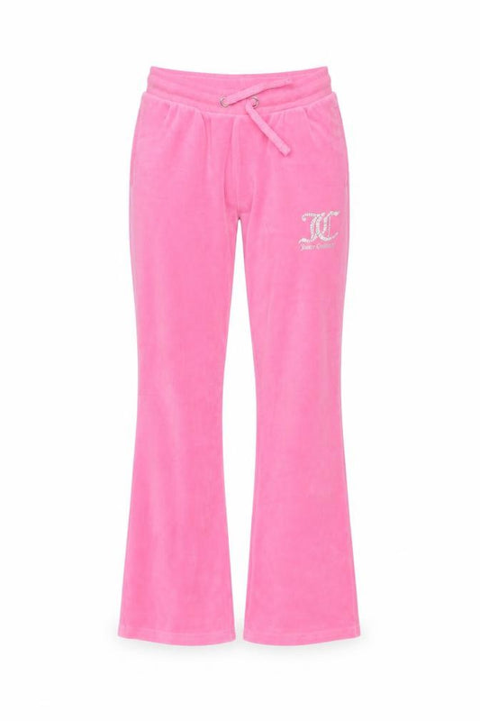 Juicy Couture Girls Pink Velour Sweatpants Size 8-9 Years Drawstring Waist