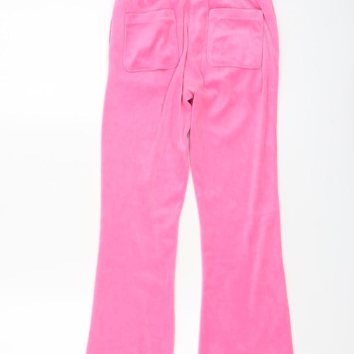 Juicy Couture Girls Pink Velour Sweatpants Size 8-9 Years Drawstring Waist