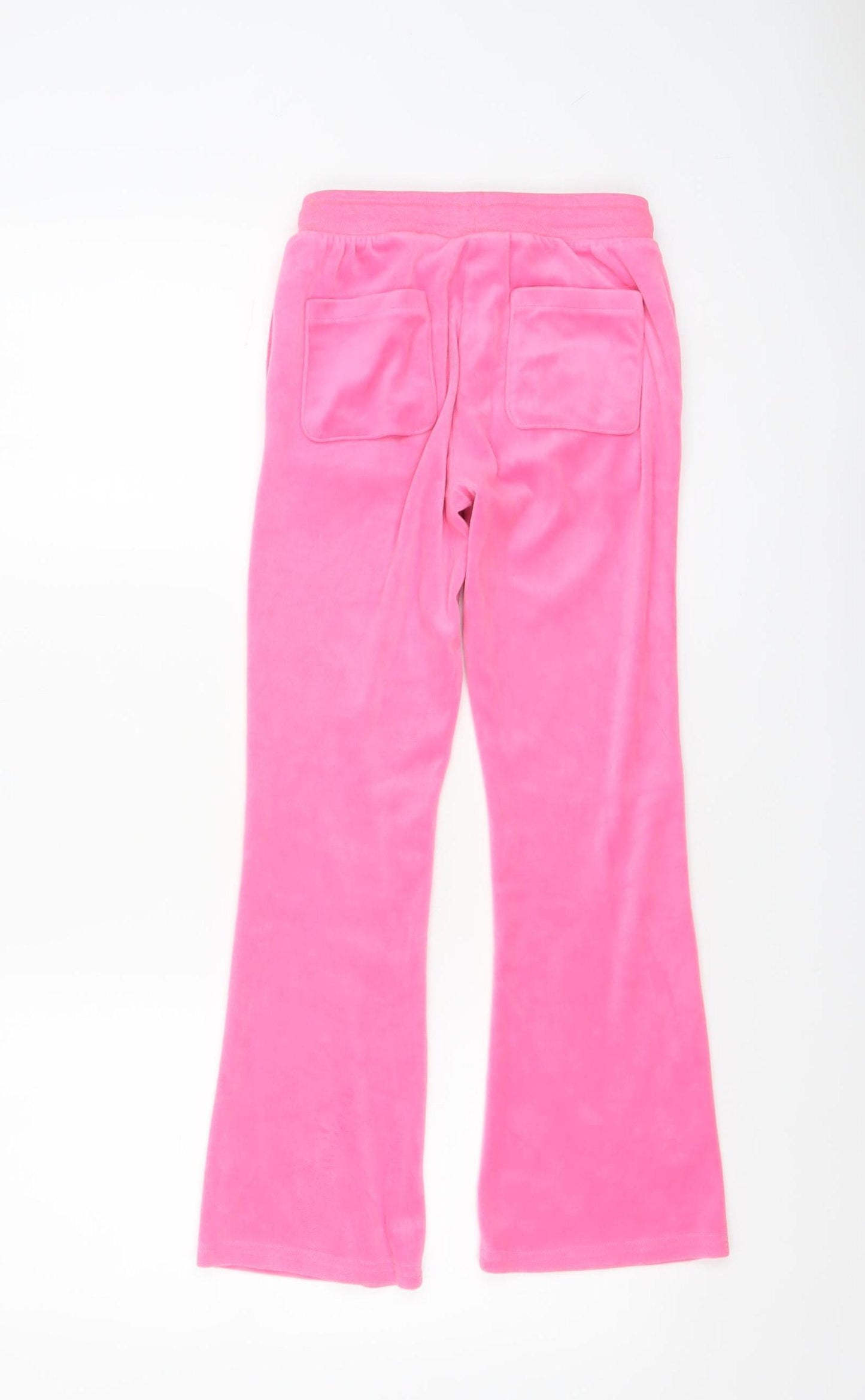 Juicy Couture Girls Pink Velour Sweatpants Size 8-9 Years Drawstring Waist