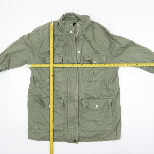 New Look Womens Green Size 12 Military Cotton Jacket