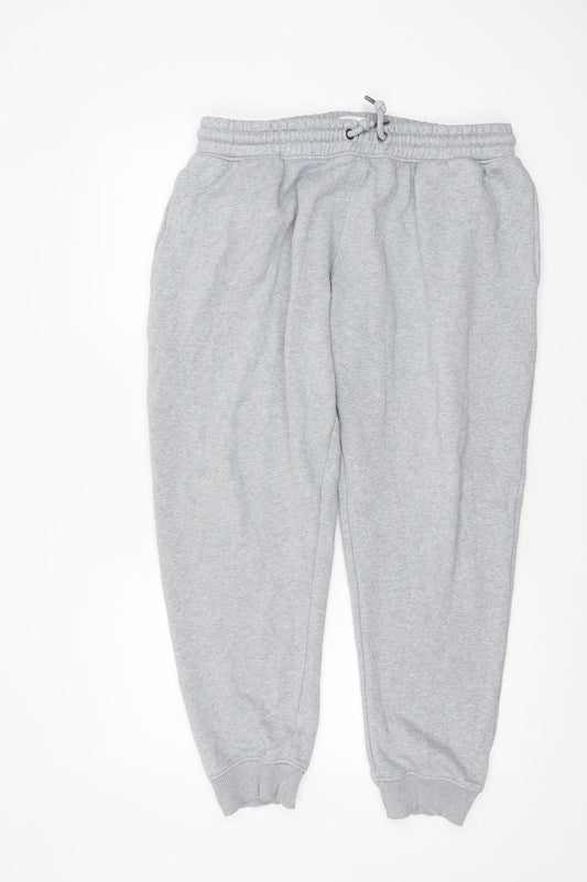 Next Women Grey L Sweatpants Fleece Cotton Blend Joggers