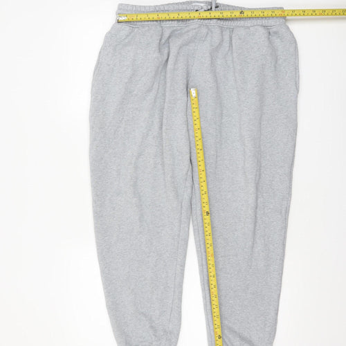 Next Women Grey L Sweatpants Fleece Cotton Blend Joggers