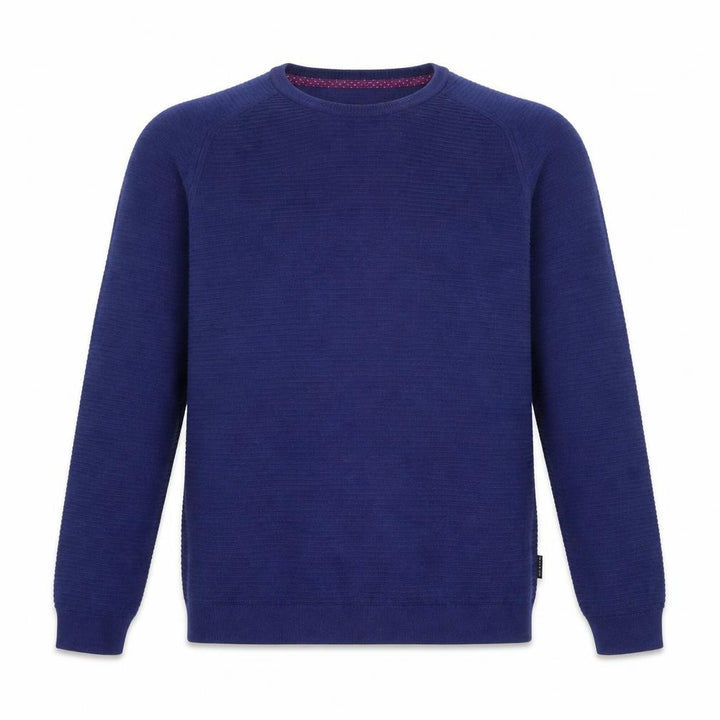 Ted Baker Men Blue Wool Blend Crew Neck Pullover Jumper Size S