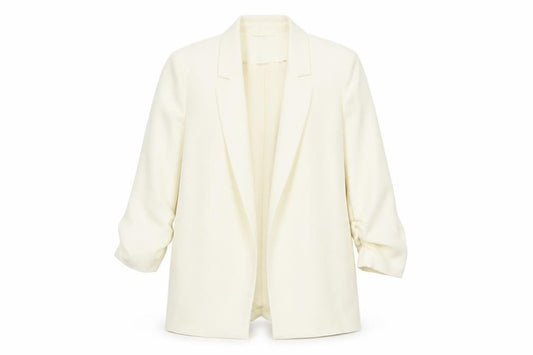 Front view of Principles Women's Ivory, size 10, Notch Lapel Tailored Blazer Jacket