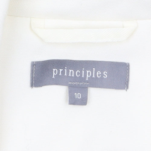 Principles Women's Ivory Size 10 Notch Lapel Tailored Blazer Jacket