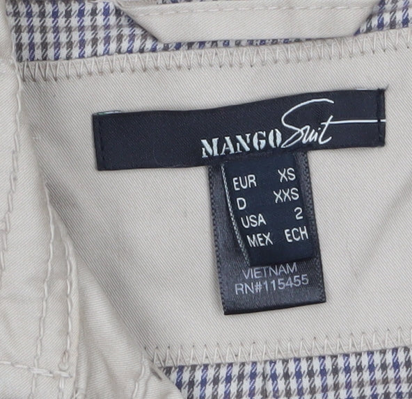 Mango Women Beige XS Classic Long Trench Coat