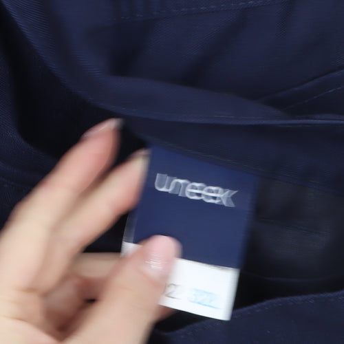 Uneek Men's Navy Blue Cargo Trousers 32L Polyester Cotton Workwear