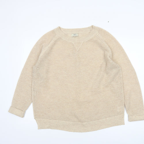 Papaya Women Beige Size 20 Knitted Pullover Jumper Long Sleeve