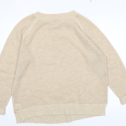 Papaya Women Beige Size 20 Knitted Pullover Jumper Long Sleeve