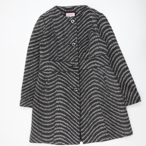 Marks and Spencer Per Una Women's Grey Wool Blend Overcoat Size 14