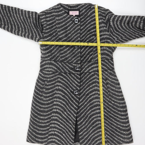 Marks and Spencer Per Una Women's Grey Wool Blend Overcoat Size 14