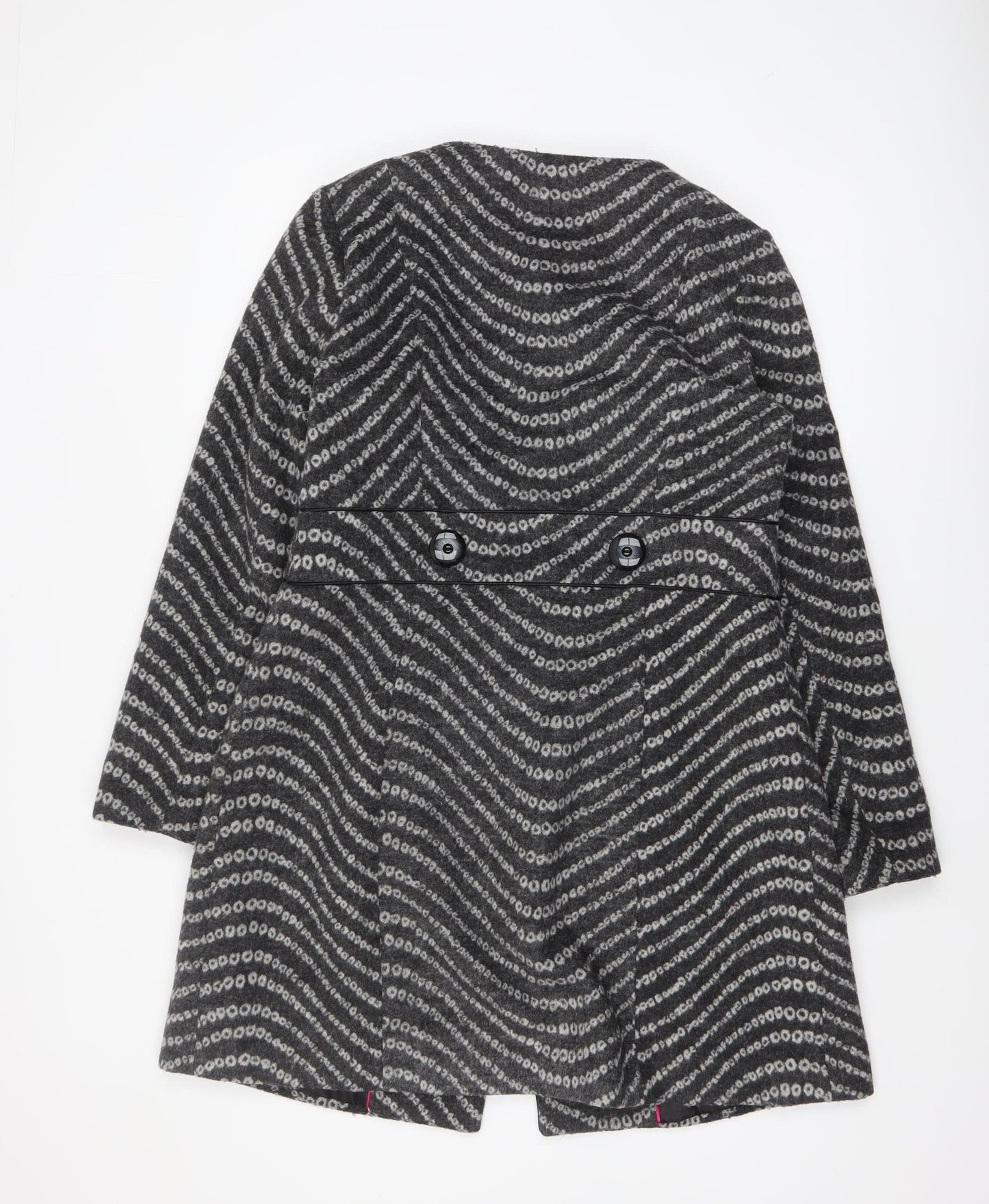 Marks and Spencer Per Una Women's Grey Wool Blend Overcoat Size 14