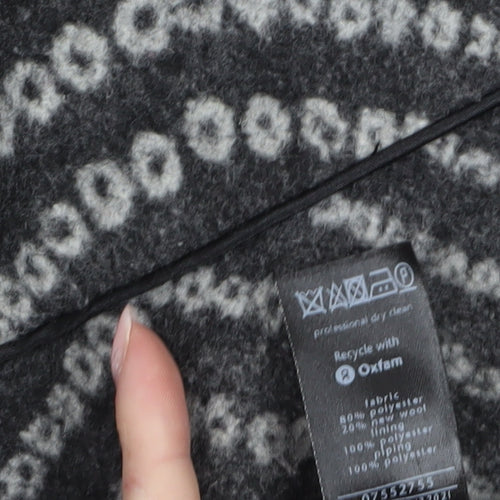 Marks and Spencer Per Una Women's Grey Wool Blend Overcoat Size 14