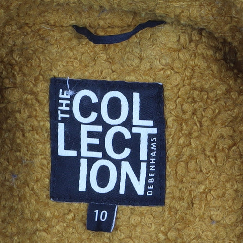The Collection Debenhams Women's Yellow Pea Coat Size 10 Lined Classic Style