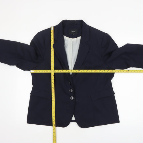 Next Women's Blue Size 18 Classic Lined Tailored 3 Button Blazer Jacket
