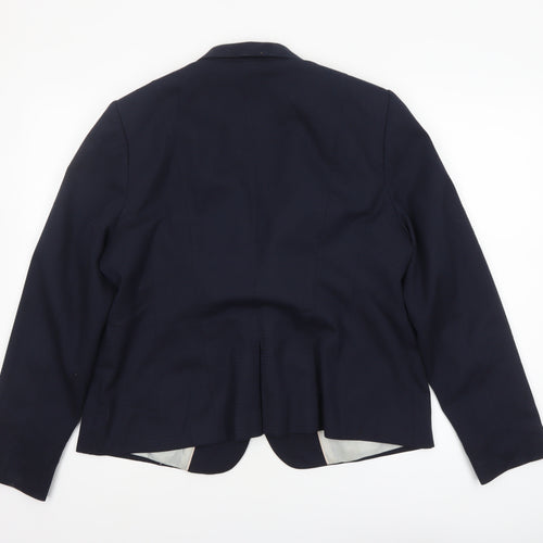 Next Women's Blue Size 18 Classic Lined Tailored 3 Button Blazer Jacket