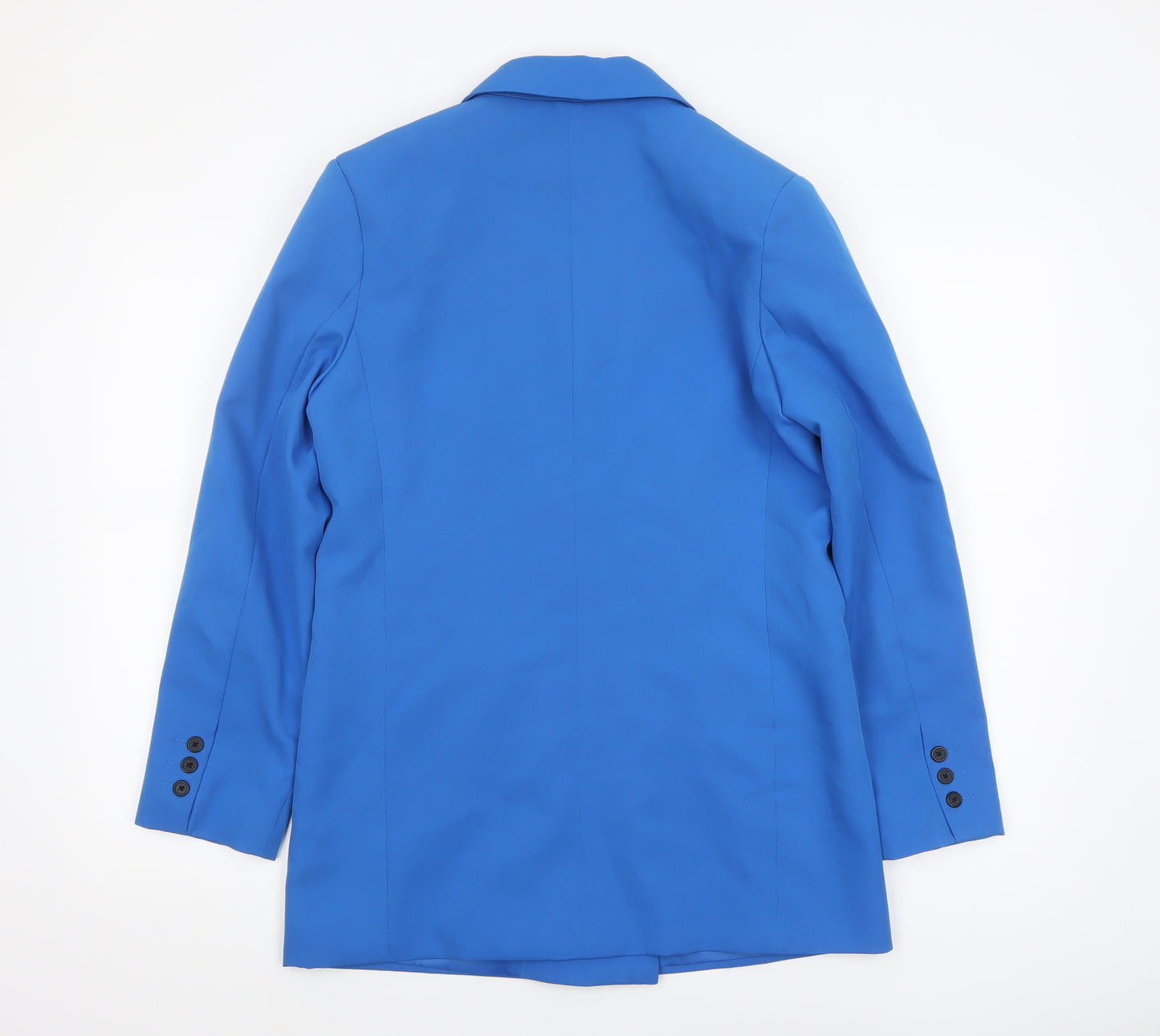 Stradivarius Women's Blue Double-Breasted Blazer Size 8