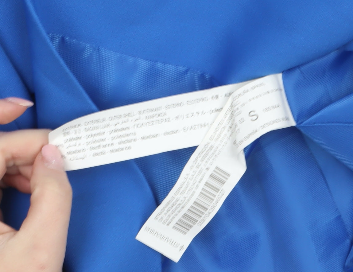 Stradivarius Women's Blue Double-Breasted Blazer Size 8